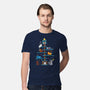 Christmas Tree House Cats-Mens-Premium-Tee-Vallina84