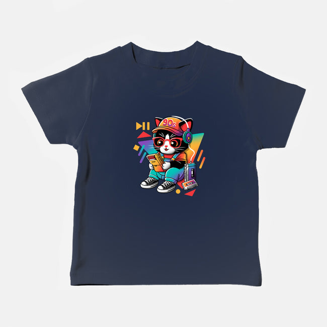 90s Cat Child-Baby-Basic-Tee-NemiMakeit