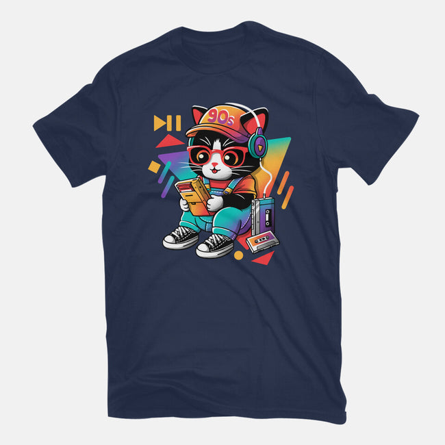 90s Cat Child-Mens-Basic-Tee-NemiMakeit