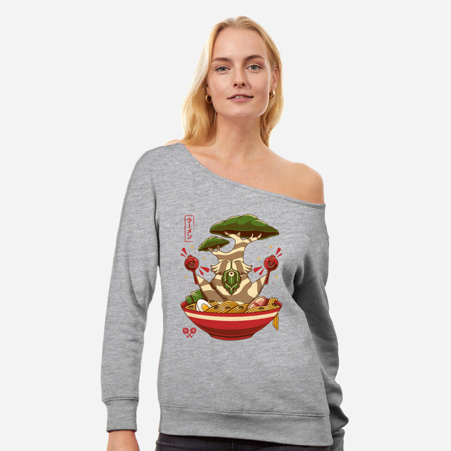 Maracas Dance Ramen-Womens-Off Shoulder-Sweatshirt-Alundrart