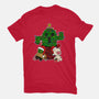 Christmas Cactuar-Womens-Fitted-Tee-Alexhefe