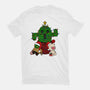 Christmas Cactuar-Womens-Fitted-Tee-Alexhefe