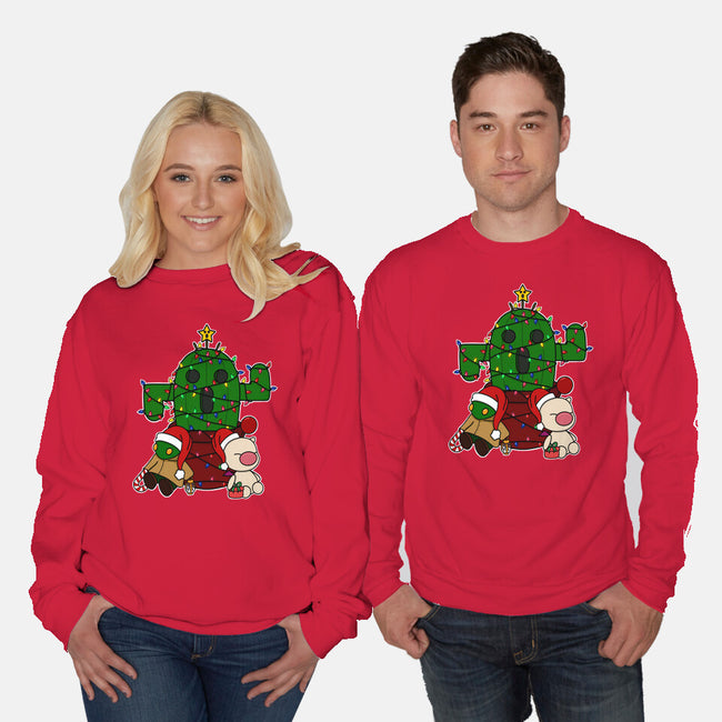 Christmas Cactuar-Unisex-Crew Neck-Sweatshirt-Alexhefe