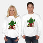 Christmas Cactuar-Unisex-Crew Neck-Sweatshirt-Alexhefe