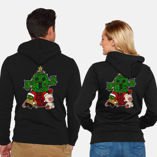 Christmas Cactuar-Unisex-Zip-Up-Sweatshirt-Alexhefe