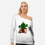 Christmas Cactuar-Womens-Off Shoulder-Sweatshirt-Alexhefe