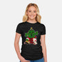 Christmas Cactuar-Womens-Fitted-Tee-Alexhefe