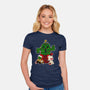 Christmas Cactuar-Womens-Fitted-Tee-Alexhefe