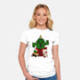 Christmas Cactuar-Womens-Fitted-Tee-Alexhefe