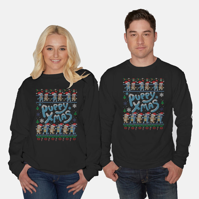 Puppy Xmas-Unisex-Crew Neck-Sweatshirt-Getsousa!