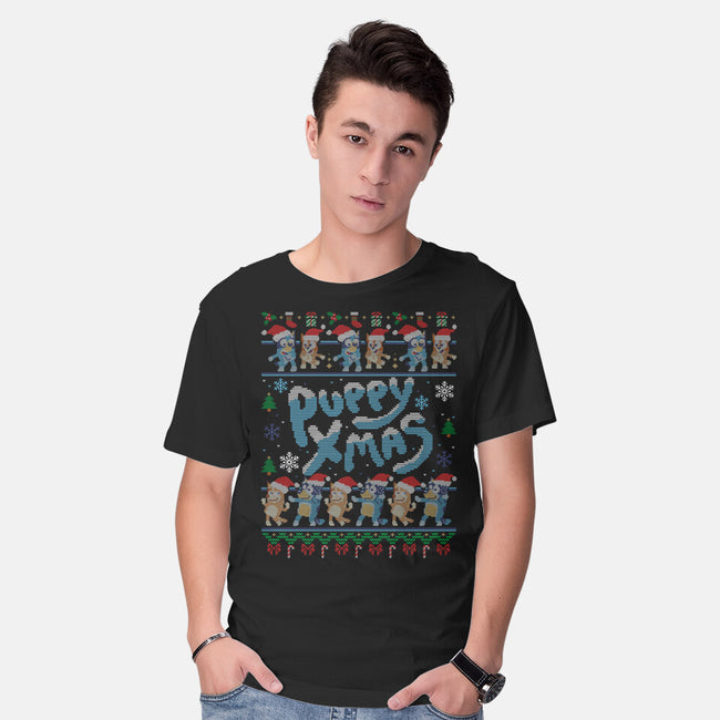 Puppy Xmas-Mens-Basic-Tee-Getsousa!