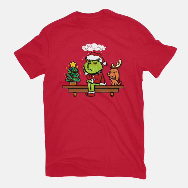 Grinch On The Shelf-Unisex-Basic-Tee-Boggs Nicolas