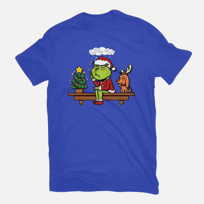 Grinch On The Shelf-Youth-Basic-Tee-Boggs Nicolas