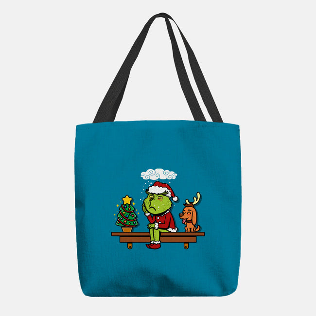 Grinch On The Shelf-None-Basic Tote-Bag-Boggs Nicolas