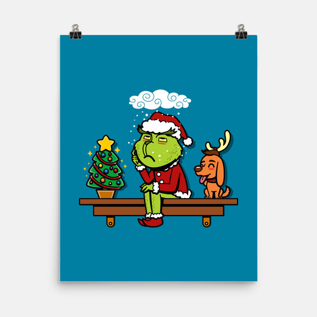 Grinch On The Shelf-None-Matte-Poster-Boggs Nicolas