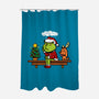 Grinch On The Shelf-None-Polyester-Shower Curtain-Boggs Nicolas