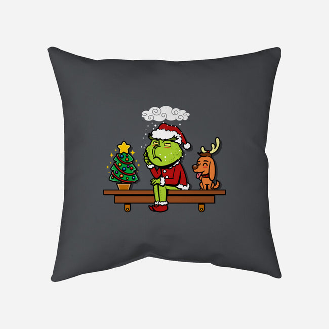 Grinch On The Shelf-None-Removable Cover w Insert-Throw Pillow-Boggs Nicolas