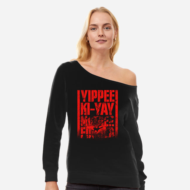 The Fall Of Hans-Womens-Off Shoulder-Sweatshirt-rocketman_art