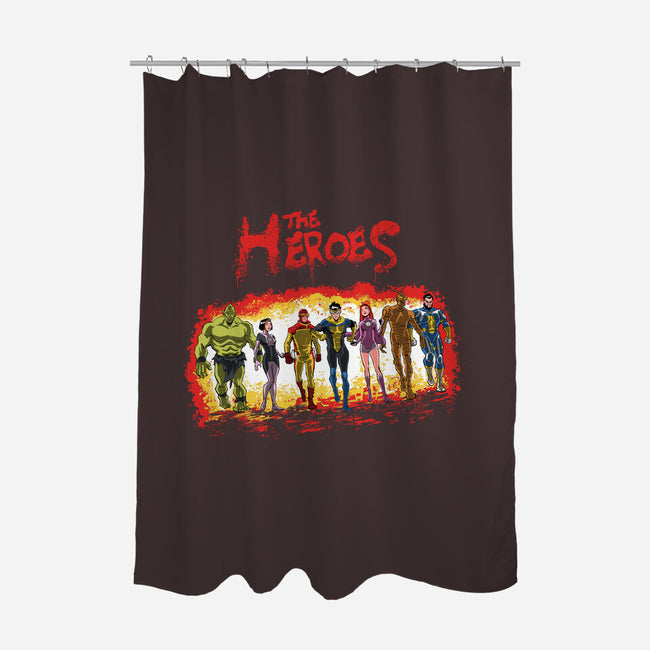 The Heroes-None-Polyester-Shower Curtain-zascanauta