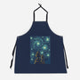 Starry Winter Night-Unisex-Kitchen-Apron-erion_designs