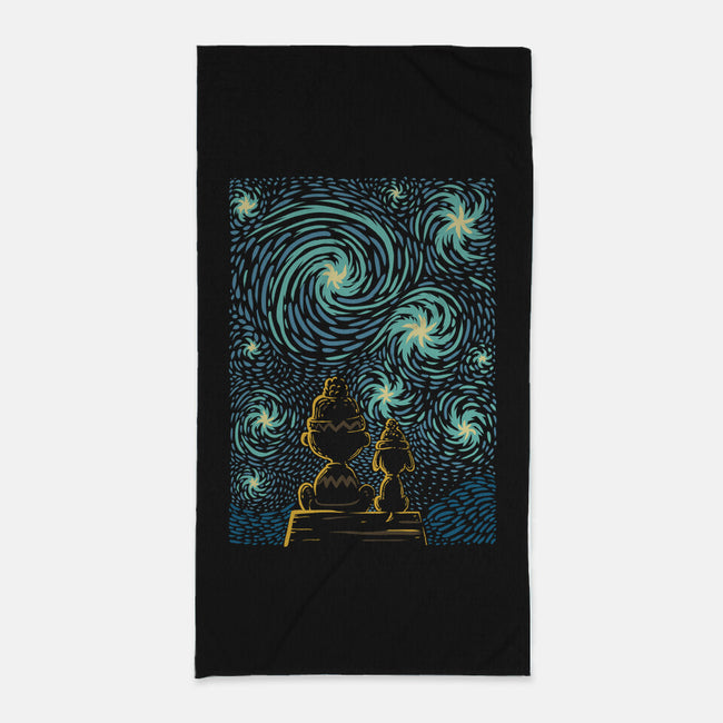 Starry Winter Night-None-Beach-Towel-erion_designs