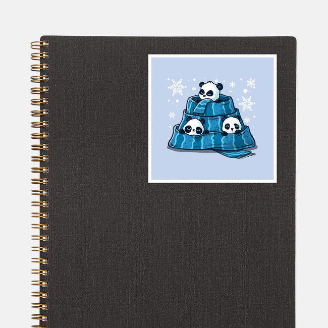 Winter Pandas-None-Glossy-Sticker-erion_designs