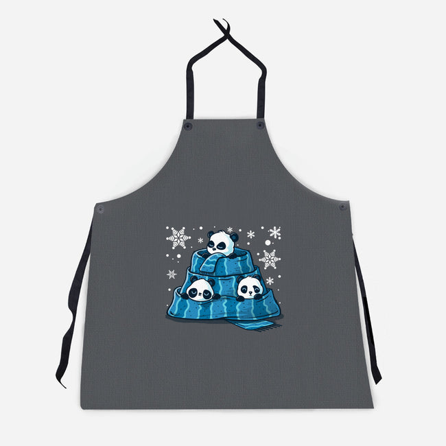 Winter Pandas-Unisex-Kitchen-Apron-erion_designs