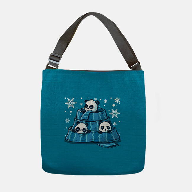 Winter Pandas-None-Adjustable Tote-Bag-erion_designs