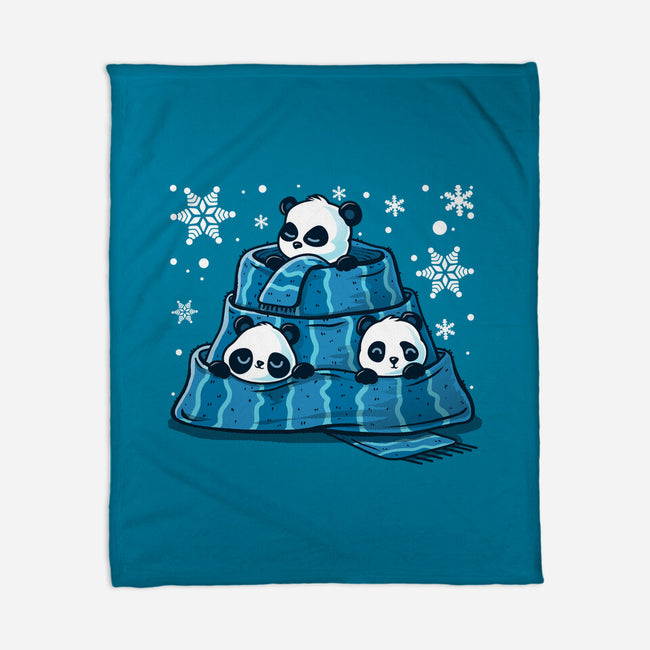 Winter Pandas-None-Fleece-Blanket-erion_designs