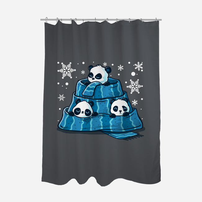 Winter Pandas-None-Polyester-Shower Curtain-erion_designs