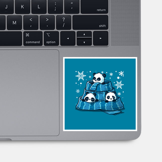 Winter Pandas-None-Glossy-Sticker-erion_designs