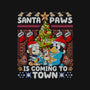 Santa Paws Is Coming-None-Beach-Towel-CoD Designs