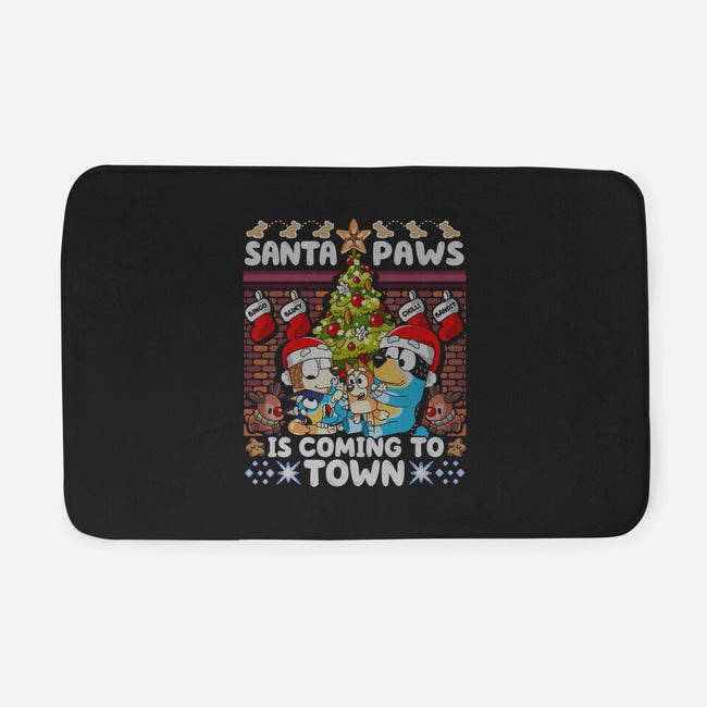 Santa Paws Is Coming-None-Memory Foam-Bath Mat-CoD Designs