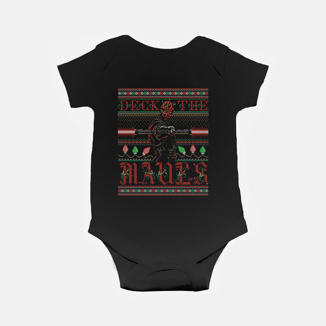 Deck The Mauls-Baby-Basic-Onesie-Wheels