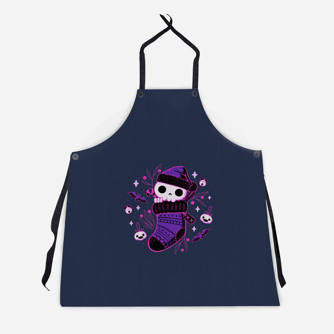 Creepy Cute Christmas Stocking-Unisex-Kitchen-Apron-xMorfina