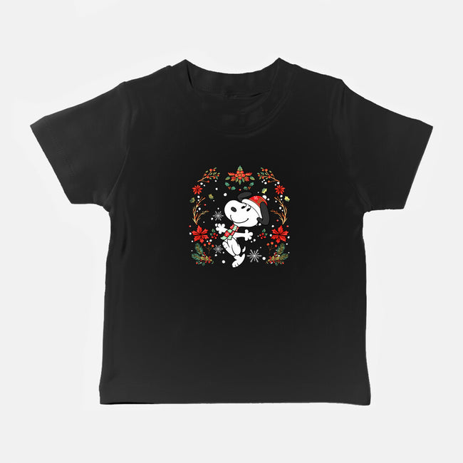 Christmas Snoopy-Baby-Basic-Tee-JamesQJO