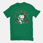 Christmas Snoopy-Womens-Fitted-Tee-JamesQJO