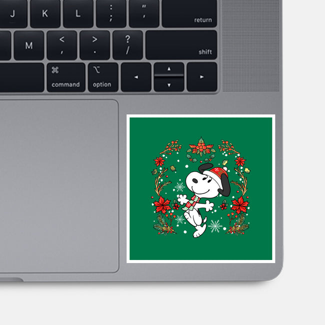 Christmas Snoopy-None-Glossy-Sticker-JamesQJO