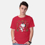 Christmas Snoopy-Mens-Basic-Tee-JamesQJO