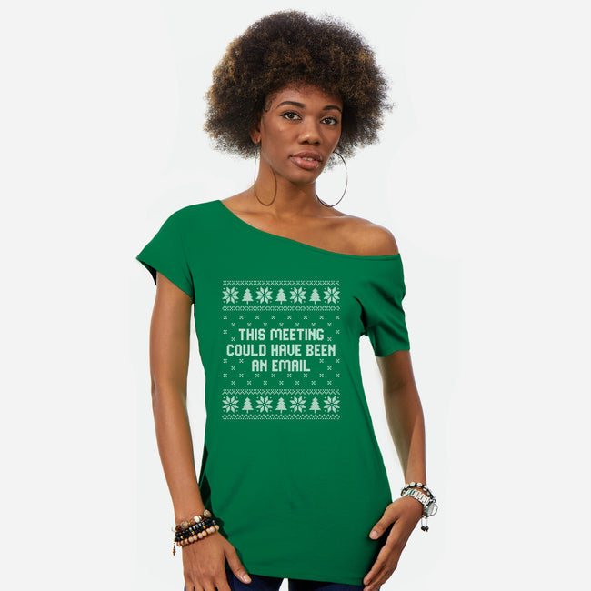 Antisocial Ugly Sweater-Womens-Off Shoulder-Tee-retrodivision