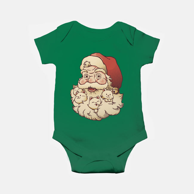 Santa Beard Full Of Cats-Baby-Basic-Onesie-tobefonseca