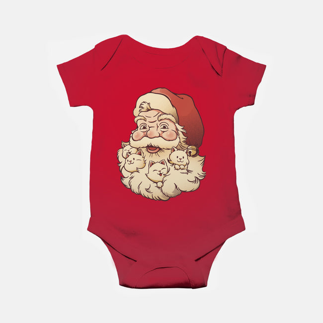 Santa Beard Full Of Cats-Baby-Basic-Onesie-tobefonseca