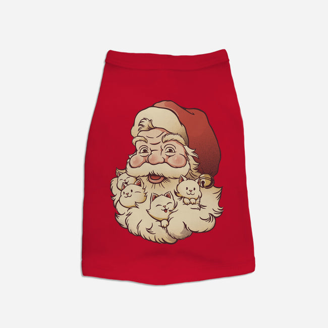 Santa Beard Full Of Cats-Dog-Basic-Pet Tank-tobefonseca