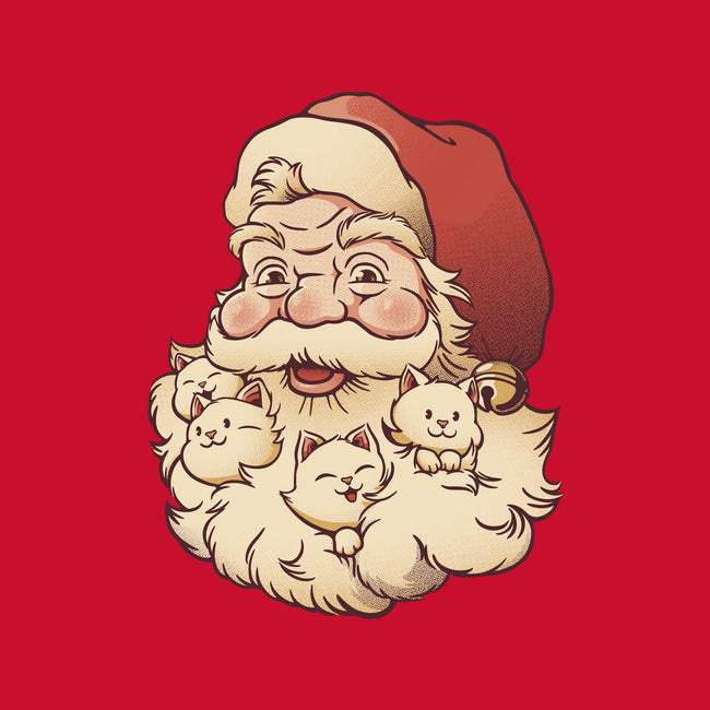 Santa Beard Full Of Cats-None-Stretched-Canvas-tobefonseca