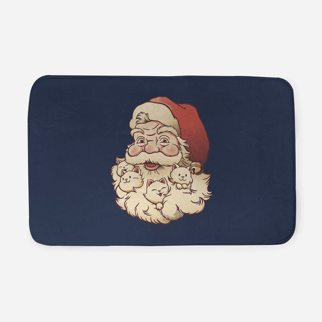 Santa Beard Full Of Cats-None-Memory Foam-Bath Mat-tobefonseca