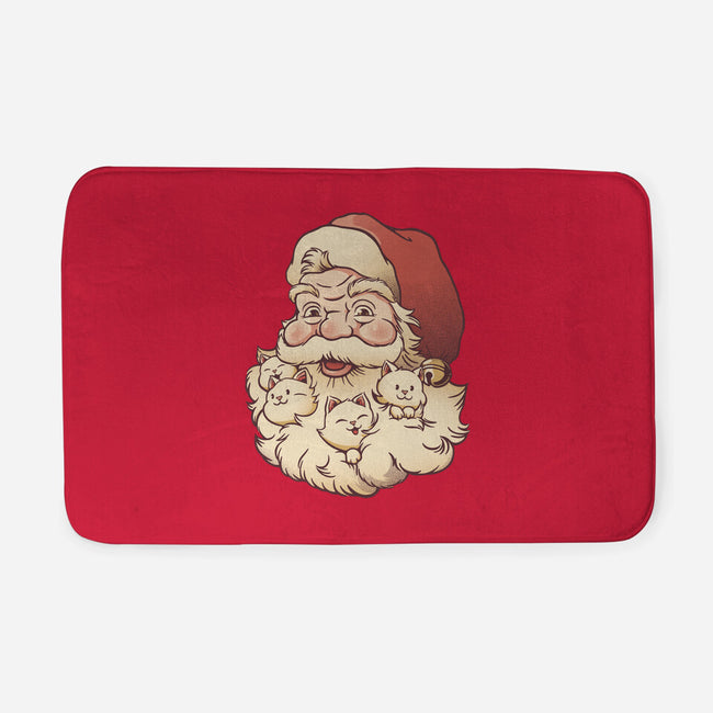 Santa Beard Full Of Cats-None-Memory Foam-Bath Mat-tobefonseca