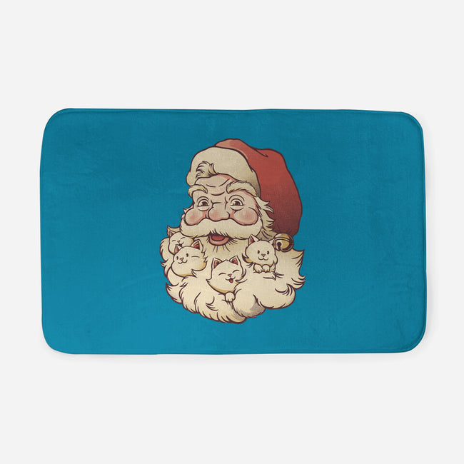 Santa Beard Full Of Cats-None-Memory Foam-Bath Mat-tobefonseca