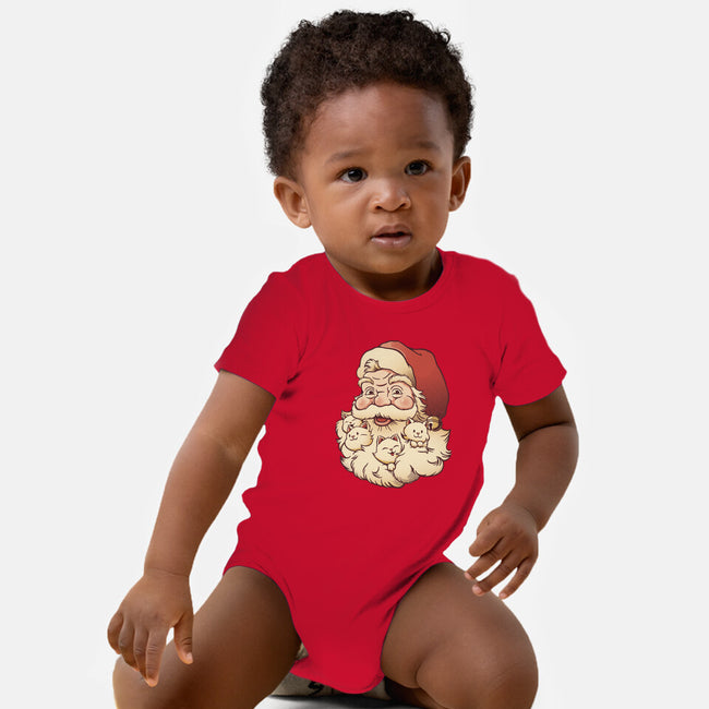 Santa Beard Full Of Cats-Baby-Basic-Onesie-tobefonseca