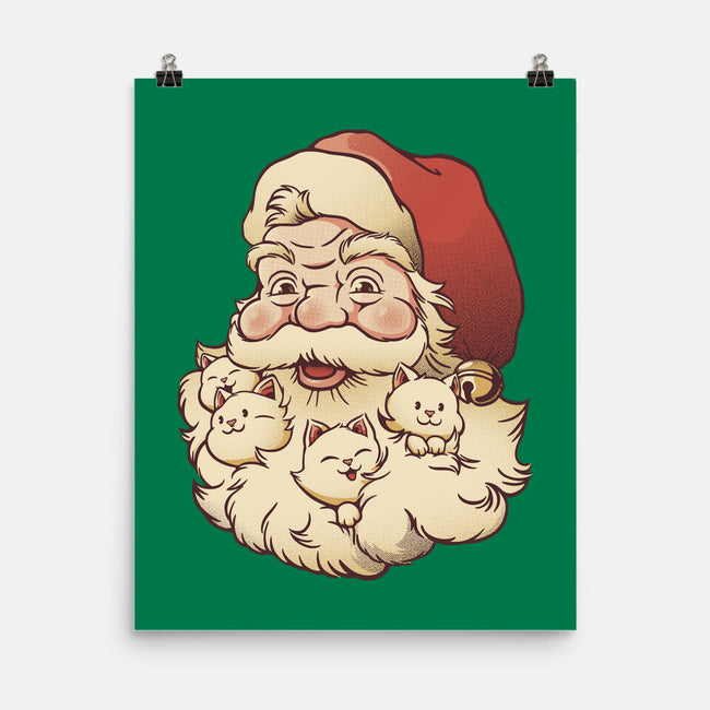 Santa Beard Full Of Cats-None-Matte-Poster-tobefonseca