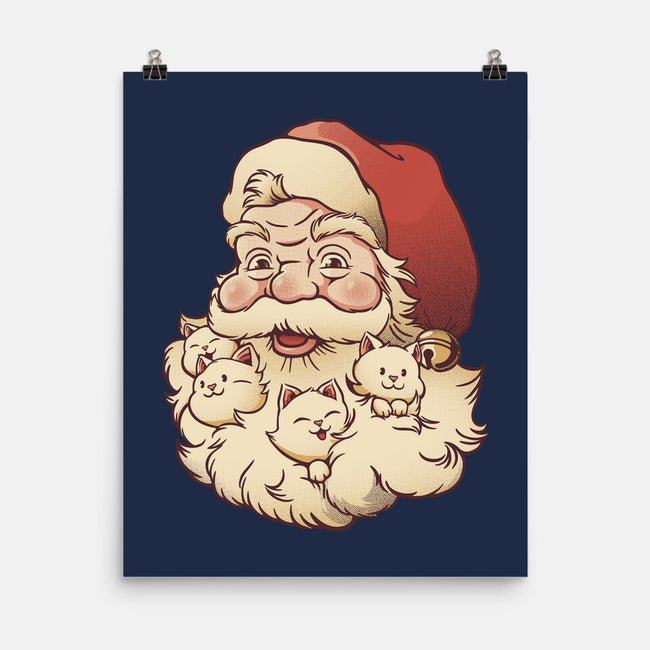 Santa Beard Full Of Cats-None-Matte-Poster-tobefonseca